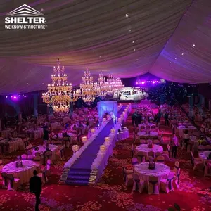 Tenda Alumunium Terpal Mewah PVC 30X100 Tiongkok untuk Pernikahan