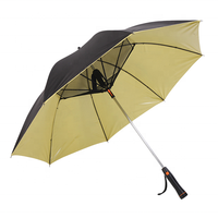 Parapluie manuel à ouverture automatique avec panneaux solaires et batterie, diamètre 105 cm, coupe-vent, protection contre la pluie, en pongé, parapluie droit