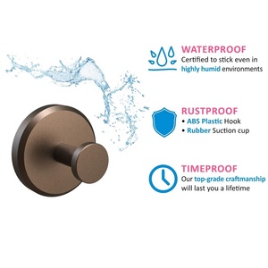 Removable <strong>Suction</strong> Cup Holder Kitchen Metal <strong>Hooks</strong> Hanger <strong>Bathroom</strong> Shower <strong>Hook</strong> for Razer, Towel, Bath Robe, Coat, Clothes, Loofah - Product Image 4