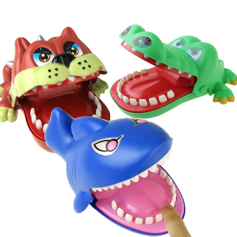 Funny Item in Party!Large Crocodile/Dog/Shark Mouth Dentist Bite Finger HOT Toys Plastic Novelty Toy Gift for kids children 2018