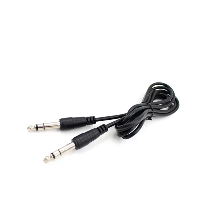 Cable de audio musical estéreo, lote de 1/4 pulgadas, 6,3mm, macho TRS a 6,3mm