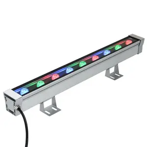 Schmaler Strahl IP65/IP67 Fassade Innen/Außen dmx 24W Tageslicht/RGBW LED-Streifen leiste Wand waschanlage Schienen leuchte mit HF-Fernbedienung