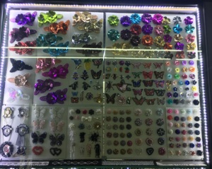 Thời Trang Mới Màu Hồng/Màu Xanh Sequins Với Thạch 3D Hoa DIY Thủ Công Mỹ Nghệ Đám Cưới Giày Túi Thiết Kế May Mặc Phụ Kiện 3Cm - Product Image 6