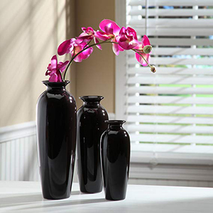 Grand <span class=keywords><strong>Vase</strong></span> à fleurs en céramique de grande taille, vernis et décoration d'intérieur, finition <span class=keywords><strong>noir</strong></span> mat - Product Image 4