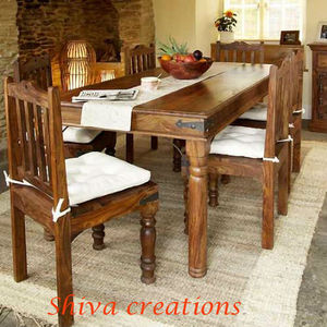 Mobilier de salle à manger contemporain et élégant ensemble de tables et chaises en bois modernes pour restaurants cafés bistros - Product Image 1