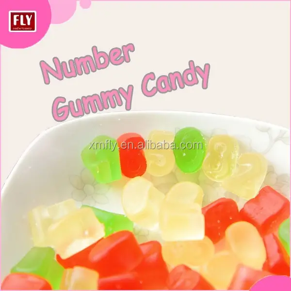 Colorful Fruit Chewy Number Gummy Candy,Custom Gummy Candy Brands