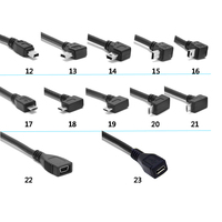 USB 2.0 A타입 to L형 5핀 마이크로 USB 케이블 0.3m