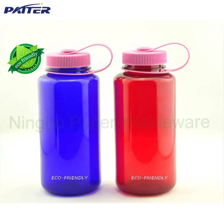 1000ML BPA Free Plastic Water Bottle / Tritan Wide Mouth Sports Bottle