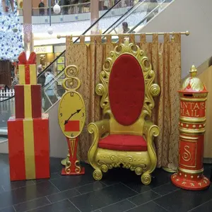 Grande décoration de Noël Père Noël Boîte aux lettres de Noël Fournitures de fête de fête Centres commerciaux Célébrations du Nouvel An Été Peint