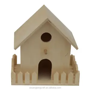 2020 wooden bird house diy color home deco kid's gift