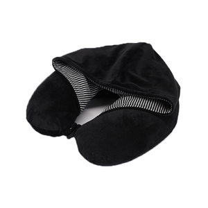 Nhà Máy Bán Buôn Cổ Rest Gối Trùm Đầu Air Memory Foam Cổ Bảo Vệ U-hình Du Lịch Gối Nghi Trung Quốc Dệt Kim Lõm - Product Image 3