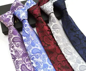 Men's Business Wedding Party Luxury Silk Necktie Casual Paisley Neck Tie