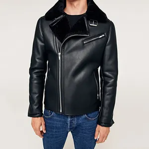 Wholesale China high quality mens fashion leather jackets manufacturers