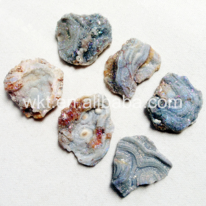 WT-G131ขายส่งธรรมชาติมุม Druzy <span class=keywords><strong>Agate</strong></span> หินสำหรับเครื่องประดับขนาด30-40มม. - Product Image 2