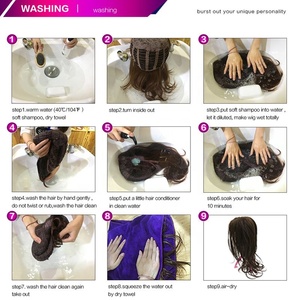 Stocks Heat Resistant Fiber Loose Wavy Black Brown Color Synthetic 14&quot; Short Lace Front Wigs for Black Women - Product Image 6
