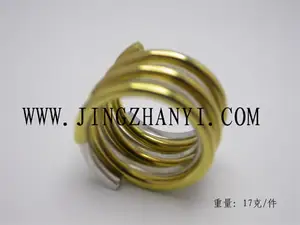 Export India gold rings without stones design for unisex jewelry