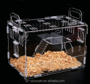 Toptan özel şeffaf akrilik hamster evcil hayvan kafesi küçük hayvanlar için - Product Image 4
