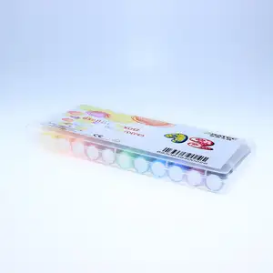 Trousse de cire lavable pour enfants, crayon aquarelle lisse, de haute qualité, ensemble de pastels à l'huile, boîte de couleur OEM