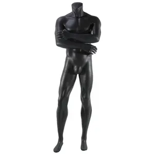 Senza testa in piedi in fibra di vetro pieno del corpo del pene maschile di sport forte grande muscolo mannequin
