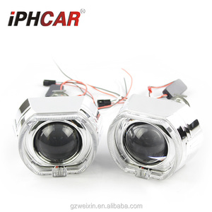 IPHCAR Vuông Hid Ống Kính Máy Chiếu Với Vuông Đôi Mắt Thiên Thần Nhẫn H1 2.5 ''Ống Kính Máy Chiếu Với Tấm Vải Liệm - Product Image 2