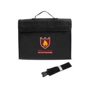 最大限の保護のための黒い耐火ドキュメントバッグ