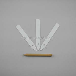 Etiqueta de lápiz de plástico blanco de 4 pulgadas para plantas Suministros esenciales para el jardín - Product Image 4