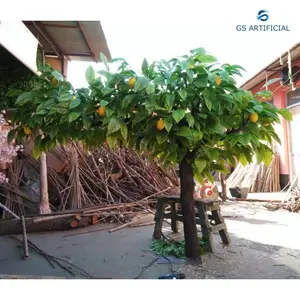 Nuovo Prodotto di Plastica Artificiale di Frutta Pianta di Limone In Legno Albero Bonsai