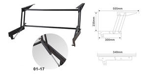 Console da tavolo trasformatore gas idraulico e di ferro primavera assist lift up tavolo da caffè in metallo telaio con serratura di sicurezza - Product Image 5