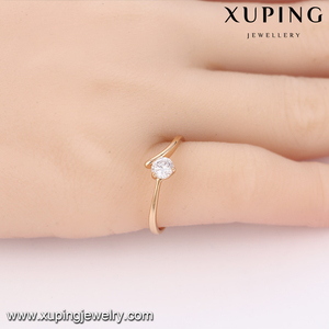 13809 Xuping 18K color oro refinado anillo de <span class=keywords><strong>compromiso</strong></span> con diamante blanco <span class=keywords><strong>solitario</strong></span> para mujeres - Product Image 4
