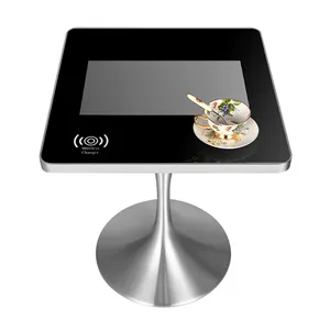 Table intelligente interactive tactile pour café ou restaurant, meuble multi-usage et étanche