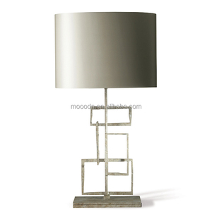 Retro lujo arte decorativo Vintage óxido oro Metal seda tela Romana Viabizzuno lámpara <span class=keywords><strong>de</strong></span> mesa para hotel - Product Image 1