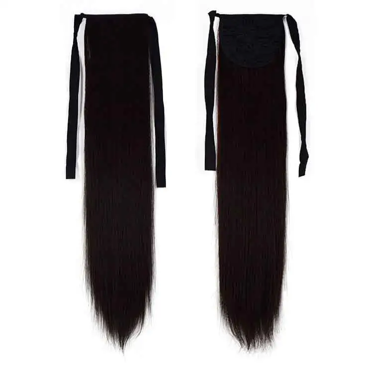 20 "24" 28 "Long Straight Clip Inポニーテールの毛ブロンド毛ポニーテールSyntheticポニーテールヘアエクステンション