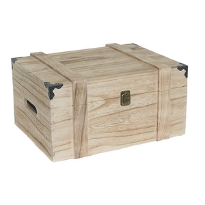 Coffre à mémoire rectangulaire en bois gravé personnalisé caisse vintage boîte à charnière souvenir de <span class=keywords><strong>naissance</strong></span> de bébé pour emballage d'articles divers - Product Image 5