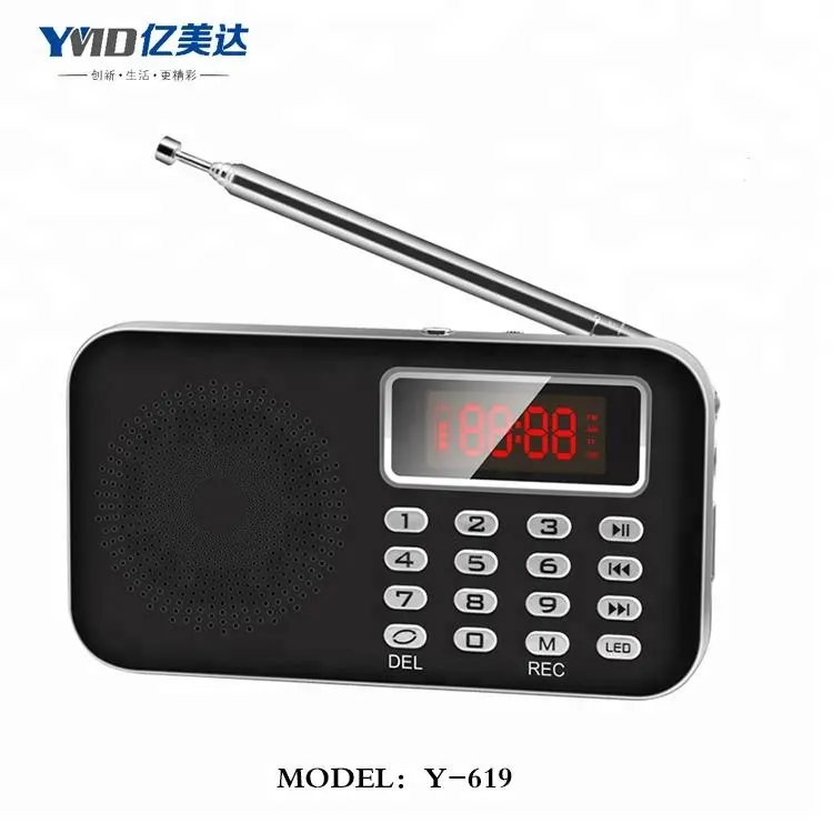 Mini radio Fm con registratore vocale digitale con funzione REC