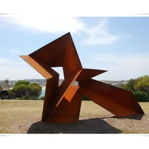 Große Outdoor Metall Corten Stahl Skulptur Garten Kunst