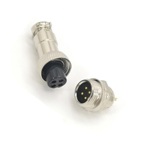 Fournisseur 2 3 4 5 6 7Pin Contact Cuivre IP55 Plaqué Or Mâle Femelle Prise Circulaire Câble GX12 GX16 Connecteur Aviation