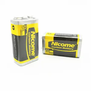 Zink Carbon 6F22 9 V Batterie für Taschenlampe Schrumpfen Pack 28 Stunden Y Nicome Marke