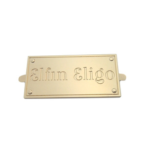 Wholesale Hot Selling Handmade Gold Color Custom Handbag Brand logo Metal <strong>Tags</strong> for <strong>Bag</strong> - Product Image 4