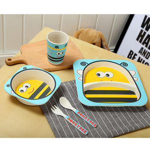 Vajilla ecológica de fibra de bambú para niños, juego de cena, regalo de cumpleaños - Product Image 5