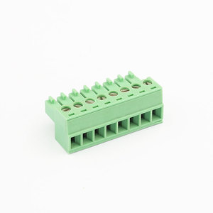 9핀 3.5mm <span class=keywords><strong>3.81mm</strong></span> 나사형 암 플러그형 터미널 커넥터 녹색 터미널 커넥터 블록 - Product Image 1