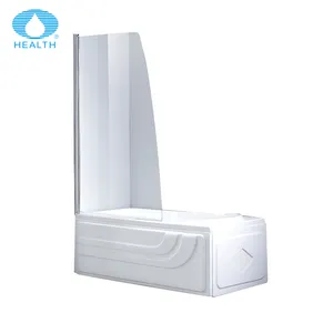 Высококачественная портативная душевая дверь, поворотный душевой экран на ванну
