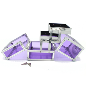 Elegante astuccio trasparente per trucco in acrilico trasparente per vanità di bellezza - Product Image 2