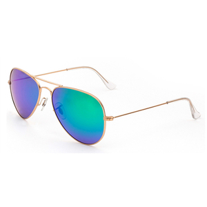 Los hombres clásicos de la marca pendiente <span class=keywords><strong>aviator</strong></span> 3025 logo metal Rana gafas de sol - Product Image 2