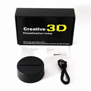 高品质 3D led灯底座电池 + USB 两用夜灯底座