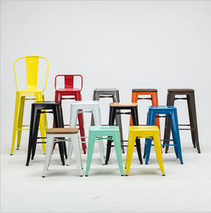 Counter <strong>Stool</strong> Chairs Dining Room Wood Seat Iron Chair <strong>Metro</strong> No Back Metal <strong>Bar</strong> <strong>Stool</strong> Set - Product Image 6