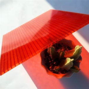 Feuille en <span class=keywords><strong>polycarbonate</strong></span> cellulaire 2 pièces 8mm, feuille colorée à double paroi - Product Image 6