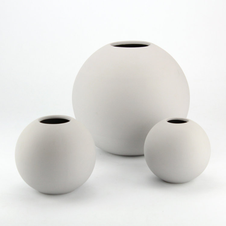Unique Ronde Forme De Boule En Céramique Vases à Fleurs, élégant Moderne Conception Maîtresse Vase