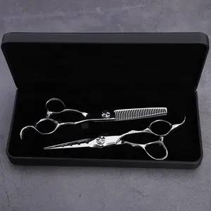 Forbici dei capelli di alta qualità professionale giapponese 440C acciaio inox rasoio bordo set salone di parrucchiere forbici cesoie set MST813