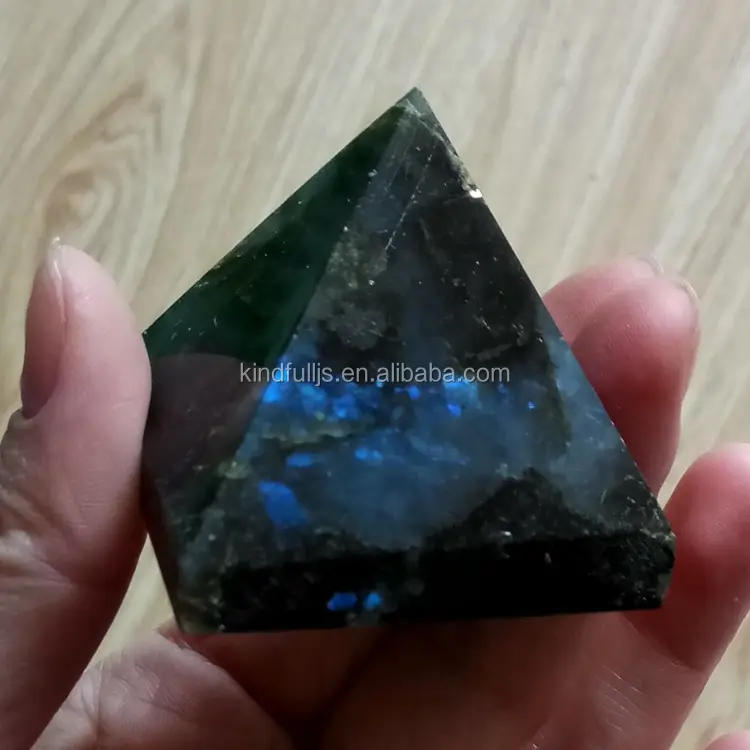 Natural semi precious stone labradorite crystal pyramid labradorite quartz pyramid for sale