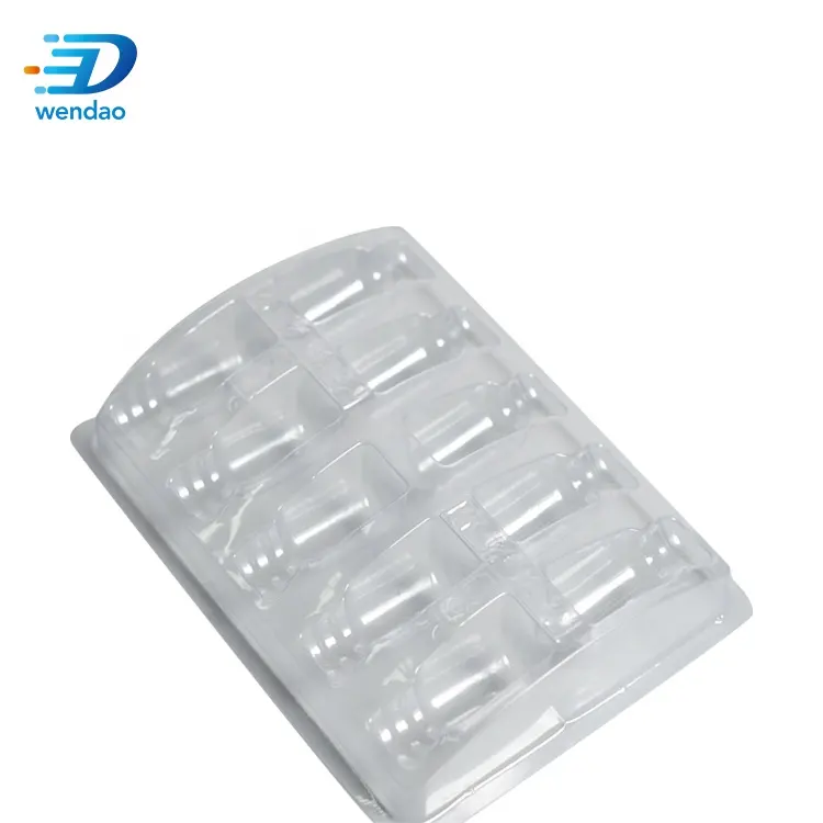 Custom Vacuum Formed Plastic Tray Medicine Bottle Blister Packaging 2ml 3ml 10ml plastic vial tray